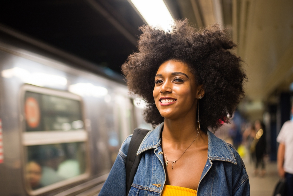 woman on her way to get D&C abortion care in New York City