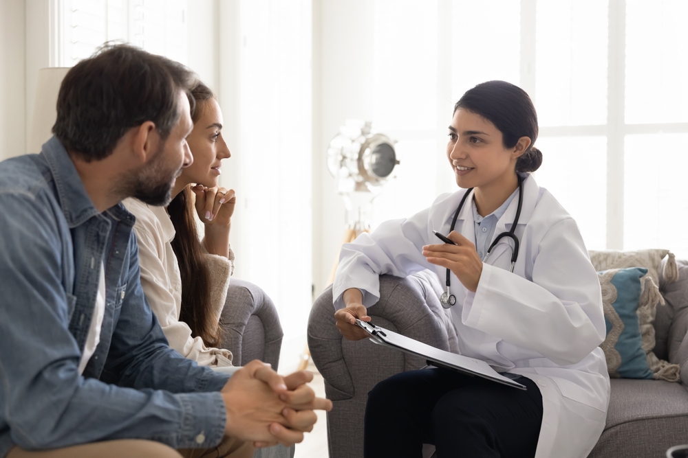 couple asking doctor how much is an abortion without insurance in New Jersey