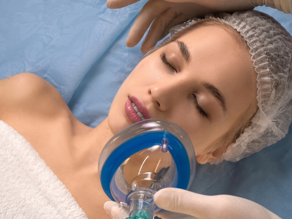 woman having an abortion under general anesthesia in NJ