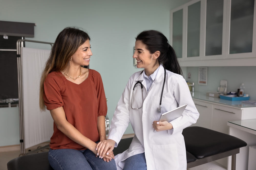 patient discussing medical abortion vs surgical abortion