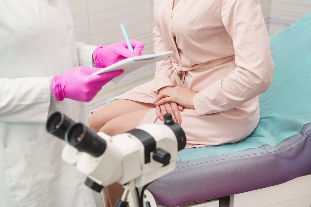 woman asking doctor if she needs a referral to get an abortion in NJ